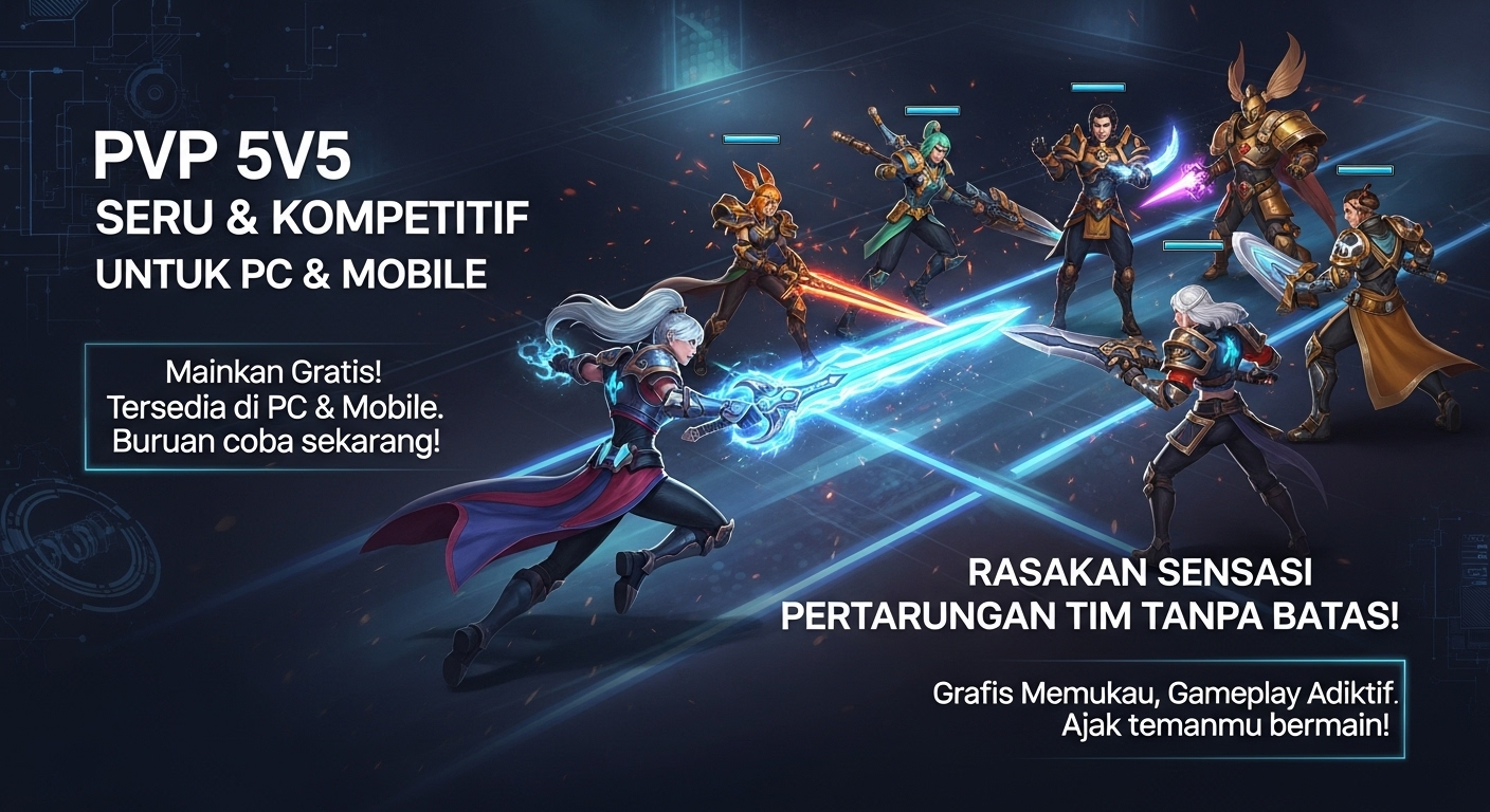 PvP 5v5 Seru & Kompetitif untuk PC & Mobile