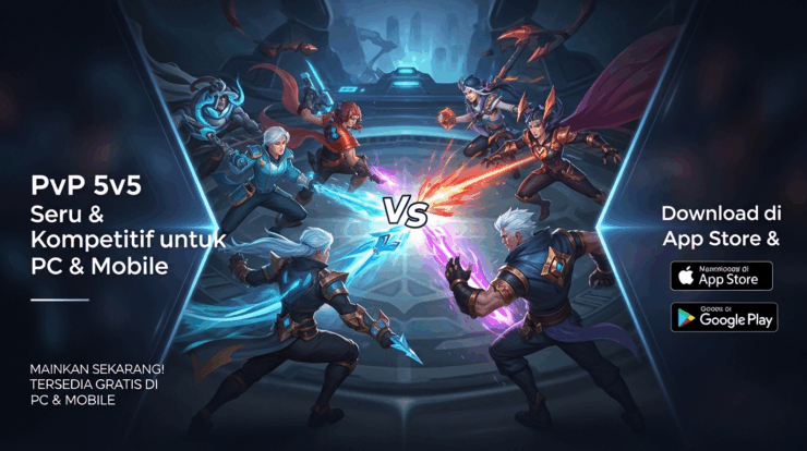 PvP 5v5 Seru & Kompetitif untuk PC & Mobile